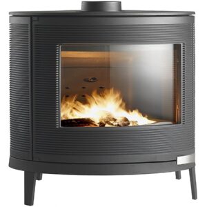 Poêle à bois en fonte “Kaori” – 75,4 x 40,4 x 74 cm – 9kW – Anthracite