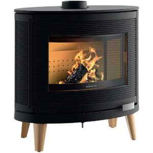 Poêle à bois Fonte “Kaori Zen” 9 kW Anthracite