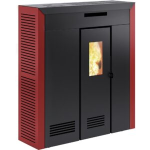 Poêle à granulés “Daglan Slim 9 ” Rouge